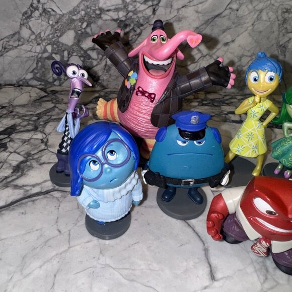 INSIDE OUT PVC Figure Lot Bing Bong Sadness Disgust Joy Cake ToppersDisney Pixar - Picture 3 of 3